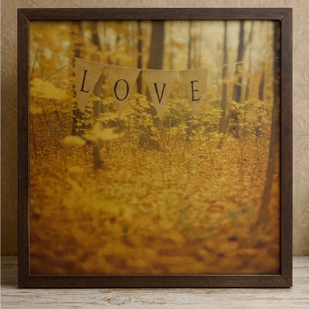 Hobby Lobby Love Banner Wall Art - Brown and Gold